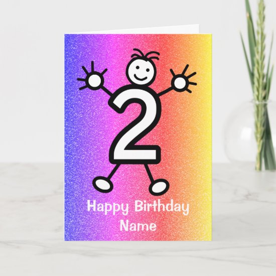 Happy 2 year old Second Birthday Card