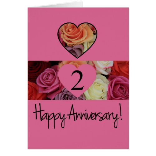 Happy 2nd Anniversary roses
