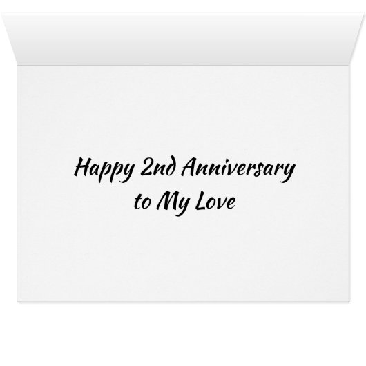 ****HAPPY 2nd ANNIVERSARY**** TO MY LOVE (Inside Horizontal (Bottom))