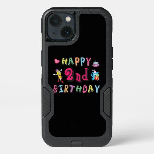 Happy 2nd Birthday 2 year b_day iPhone 13 Case