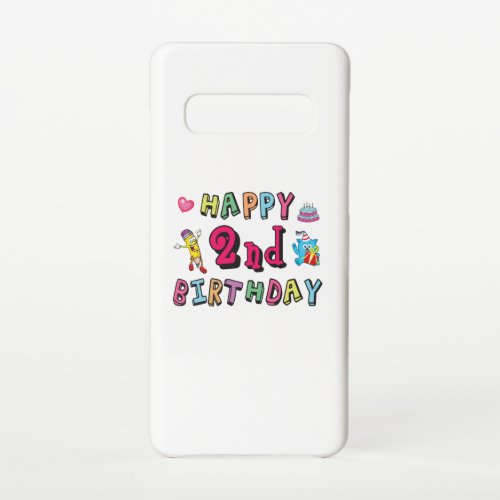 Happy 2nd Birthday 2 year b_day Samsung Galaxy S10 Case