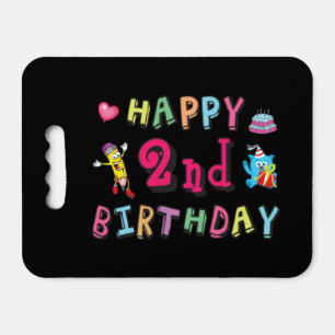 Happy 2nd Birthday. 2 year b-day. Seat Cushion