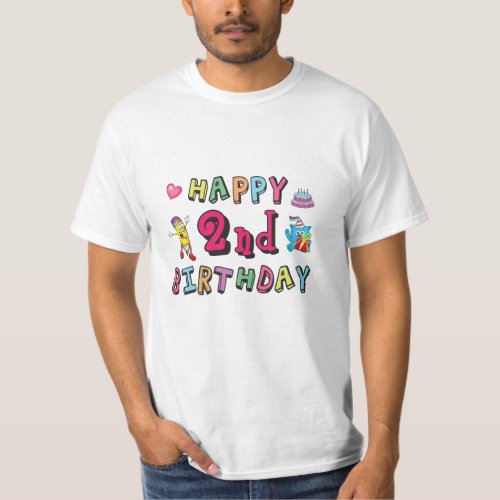 Happy 2nd Birthday 2 year b_day surprise T_Shirt