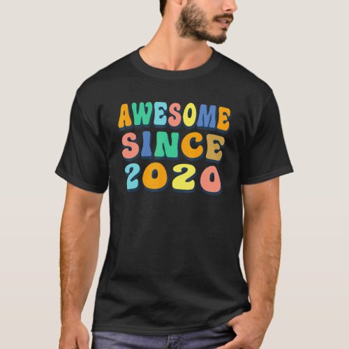 Happy 2nd Birthday 2 Year Old Awesome Since 2020 T_Shirt