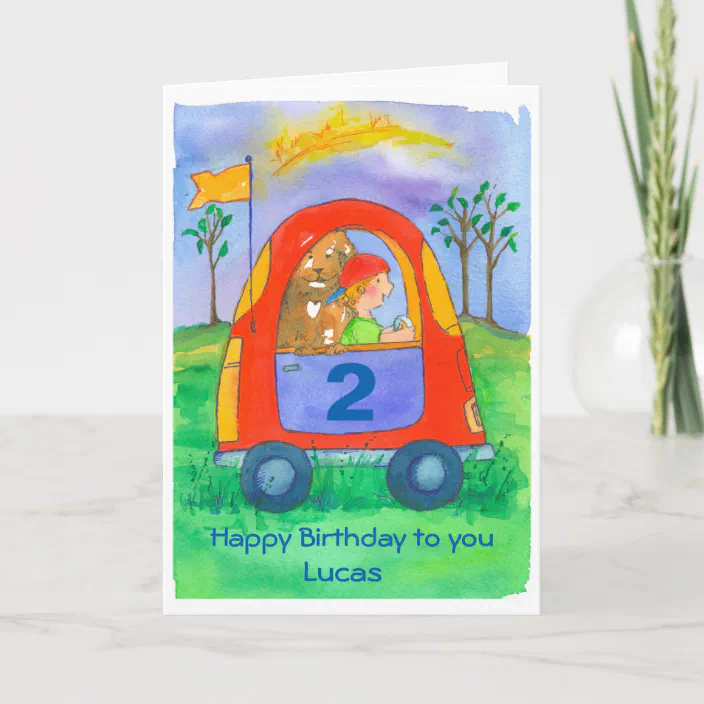 Kids Birthday Card 2nd Birthday Card for Boy or Girl 2nd Birthday Card Full of Fun Colourful Second Birthday Card Sprinkles Design