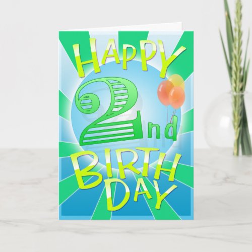 Happy 2nd Birthday Card