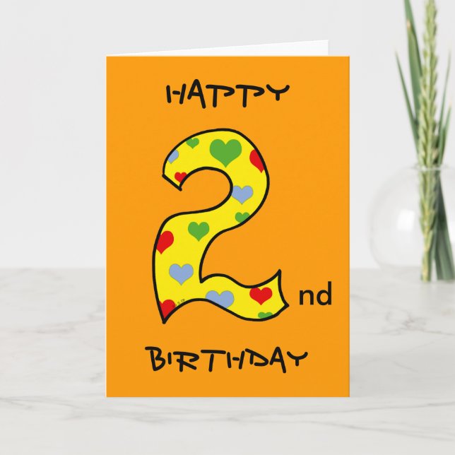 Happy 2nd Birthday Card (Front)