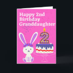 Happy 2nd Birthday Granddaughter Card<br><div class="desc">A cute birthday card for your Granddaughter on her 2nd Birthday.</div>