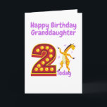 Happy 2nd Birthday Granddaughter Card<br><div class="desc">A lovely 2nd birthday card for your granddaughter.</div>