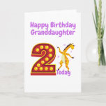 Happy 2nd Birthday Granddaughter Card<br><div class="desc">A lovely 2nd birthday card for your granddaughter.</div>