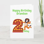 Happy 2nd Birthday Grandson Card<br><div class="desc">A lovely birthday card for your 2 year old Grandson.</div>