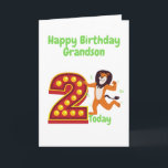 Happy 2nd Birthday Grandson Card<br><div class="desc">A lovely birthday card for your 2 year old Grandson.</div>