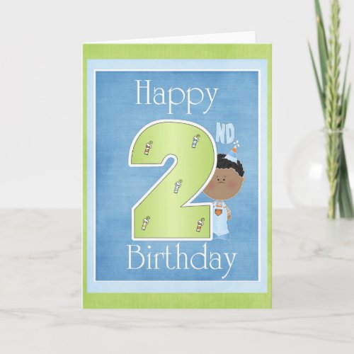 Happy 2nd Birthday Greeting Card Design 2