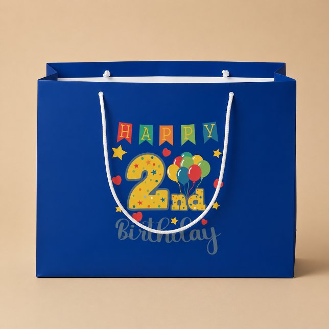 Happy 2nd Birthday Large Gift Bag (Creator Uploaded)