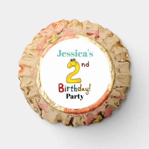 Happy 2nd birthday party add name   reeses peanut butter cups