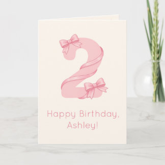 Happy 2nd Birthday Personalized Baby Kids Card