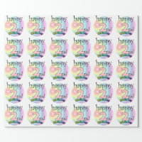 Happy 2nd Birthday (pink) Wrapping Paper