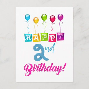 Happy 2nd Birthday Postcard