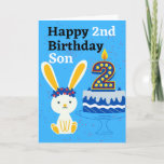 Happy 2nd Birthday Son Card<br><div class="desc">A lovely birthday card for your 2 year old Son on his special day.</div>