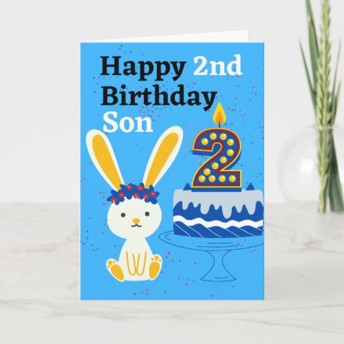 Happy 2nd Birthday Son Card