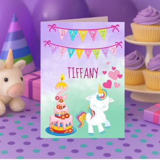 Happy 2nd Birthday Unicorn Theme Baby Girl