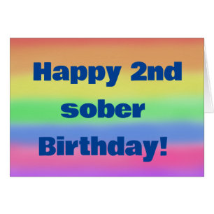 Happy 2nd sober birthday cards