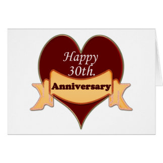 Happy 30th. Anniversary Card