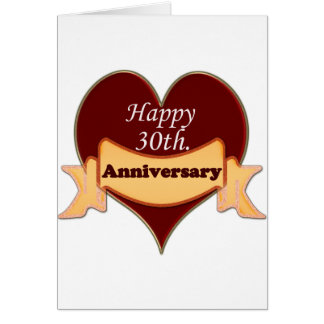 Happy 30th. Anniversary Card