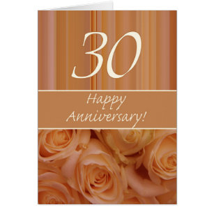 Happy 30th Anniversary roses