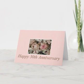 Happy 30th Anniversary roses Card