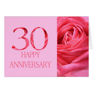 Happy 30th Anniversary roses Card