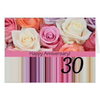Happy 30th Anniversary roses Card