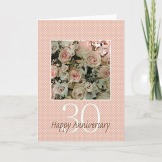 Happy 30th Anniversary roses Card