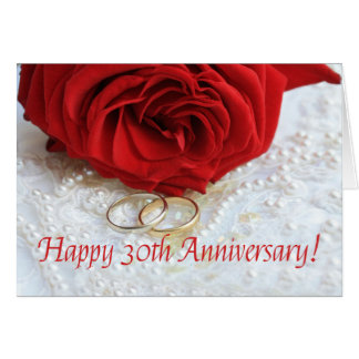Happy 30th Anniversary roses Card