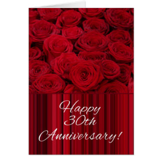 Happy 30th Anniversary roses Card