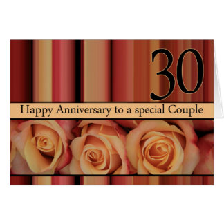 Happy 30th Anniversary roses Card
