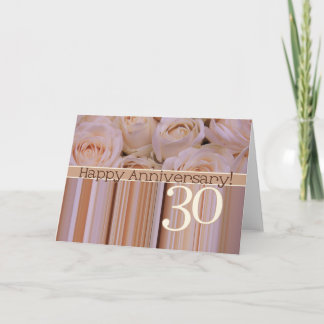 Happy 30th Anniversary roses Card