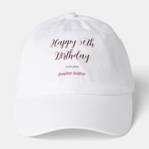 Happy 30th birthday add name date stylish simple hat