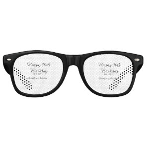 Happy 30th birthday add name date stylish simple  retro sunglasses