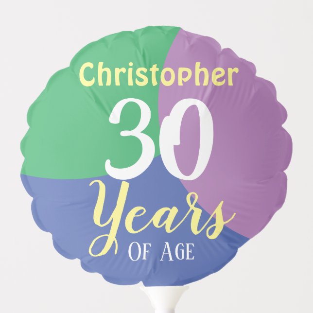 Happy 30th Birthday Balloon (Front)