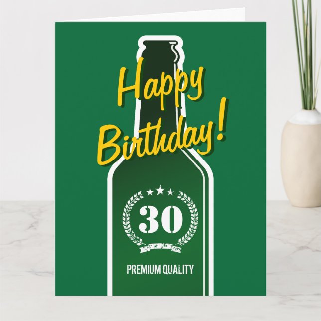 Happy 30th Birthday | Big extra large card for men (Front)
