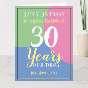 Happy 30th Birthday Card
