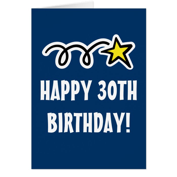 Happy 30th Birthday Card for men and women | Zazzle