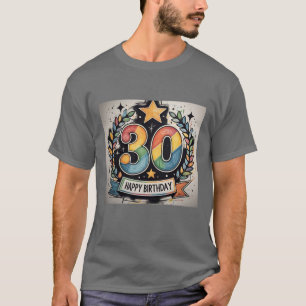 Happy 30th Birthday Colorful Laurel T-Shirt