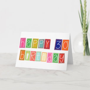 Happy 30th Birthday Greeting Card