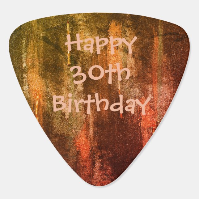 Happy 30th Birthday guitar pick by dalDesignNZ (Back)