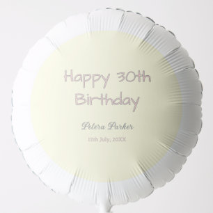 happy 30th birthday pink yellow gray pastel name d balloon