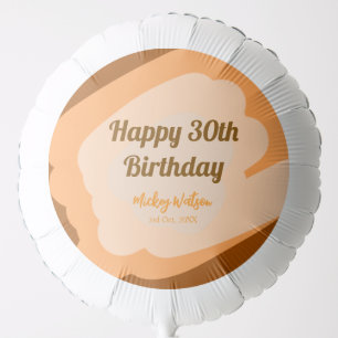 Happy 30th birthday rustic wooden Halloween fall b Balloon