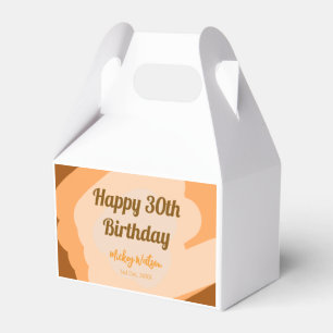 Happy 30th birthday rustic wooden Halloween fall b Favor Boxes