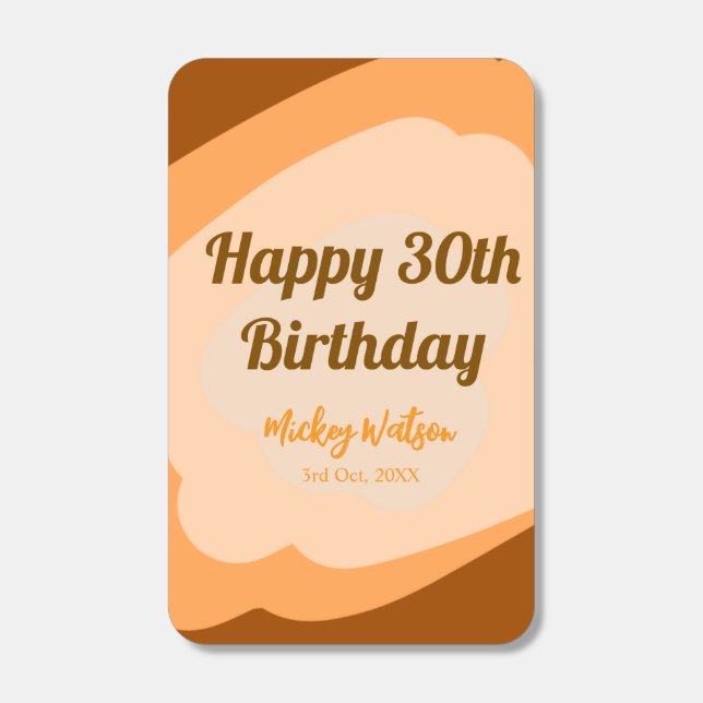 Happy 30th birthday rustic wooden Halloween fall b Matchboxes (Front)